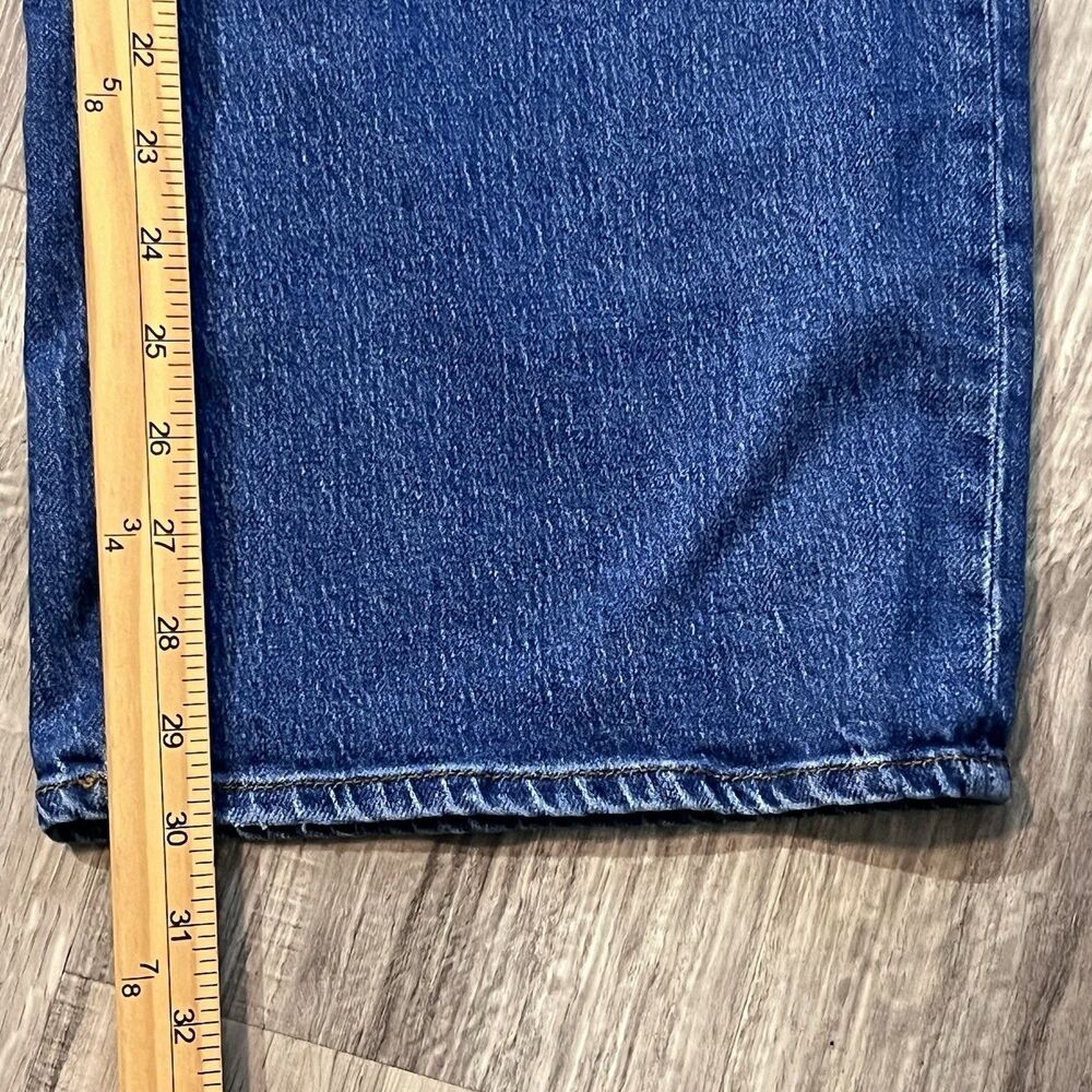 Quince Women Size 31 Bella Stretch Relaxed Straight Jeans Atlantic Blue - Picture 7 of 10